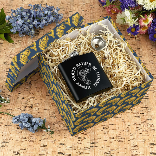 Fish Gift Boxes with Lid - Canvas Wrapped - X-Large - In Context