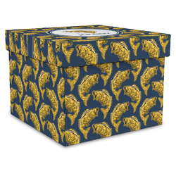 Fish Gift Box with Lid - Canvas Wrapped - XX-Large (Personalized)