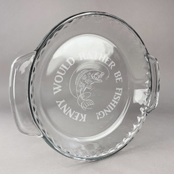 Fish Glass Pie Dish - 9.5in Round (Personalized)