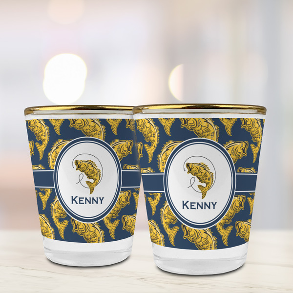 Fish Glass Shot Glass - with gold rim - LIFESTYLE