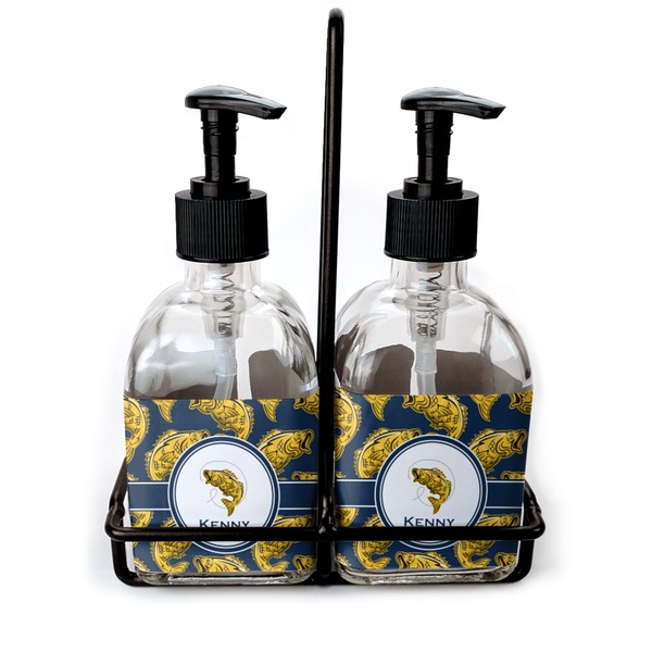 Custom Fish Glass Soap & Lotion Bottle Set (Personalized)