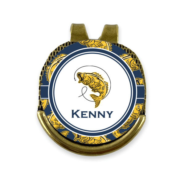 Custom Fish Golf Ball Marker - Hat Clip - Gold