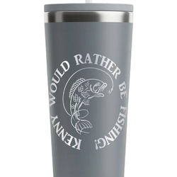 Fish RTIC Everyday Tumbler with Straw - 28oz - Grey - Single-Sided (Personalized)