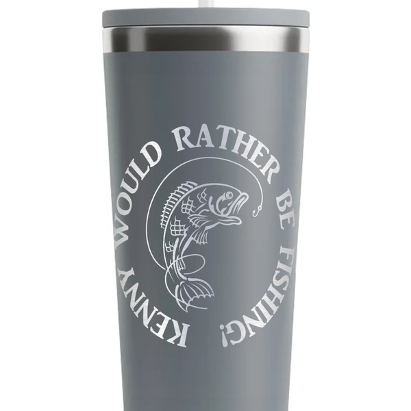 Fish Grey RTIC Everyday Tumbler - 28 oz. - Close Up