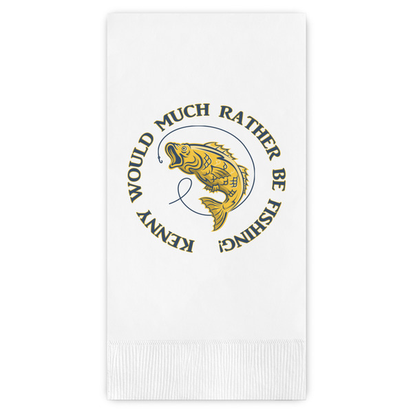 Custom Fish Guest Napkins - Full Color - Embossed Edge (Personalized)