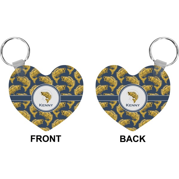 Fish Heart Keychain (Front + Back)