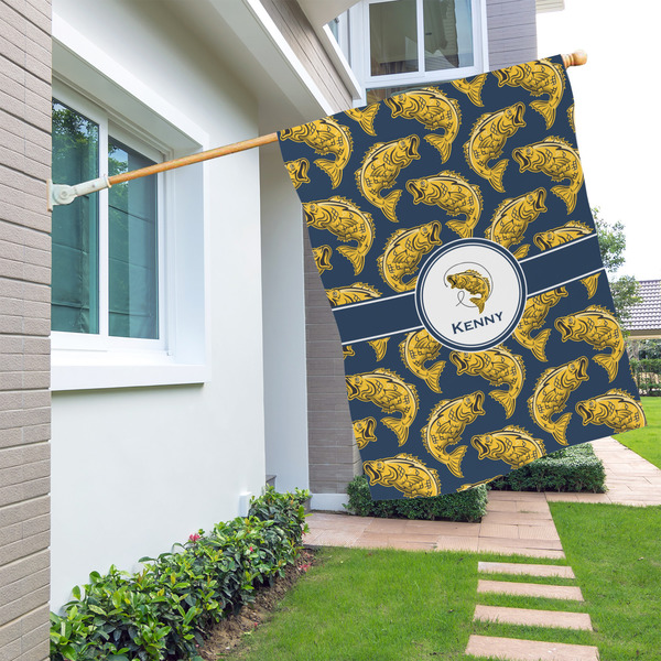 Fish House Flags - Double Sided - LIFESTYLE