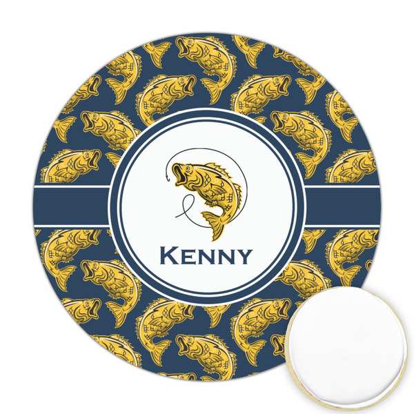 Custom Fish Printed Cookie Topper - Round (Personalized)