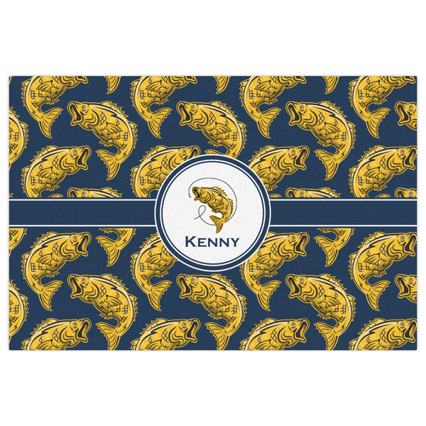 Fish Indoor / Outdoor Rug - 4'x6' - Front Flat