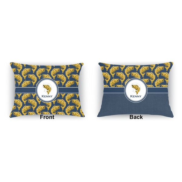 Fish  Indoor Rectangular Burlap Pillow (Front and Back)