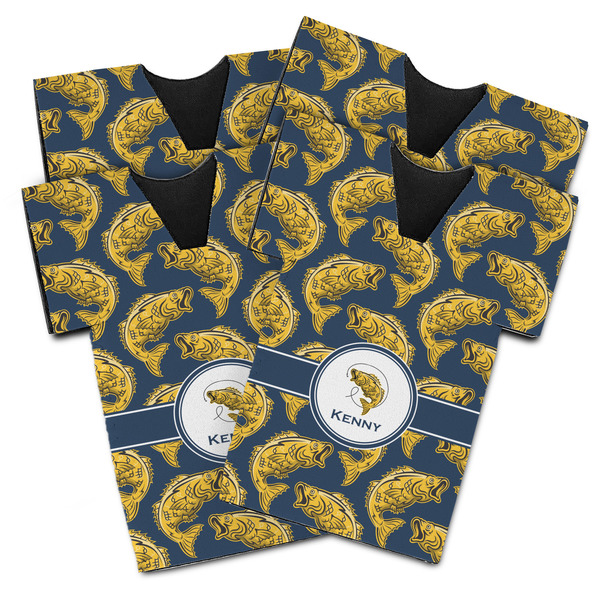 Fish Jersey Bottle Cooler - Set of 4 - MAIN (flat)