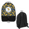 Fish Large Backpack - Black - Front & Back View