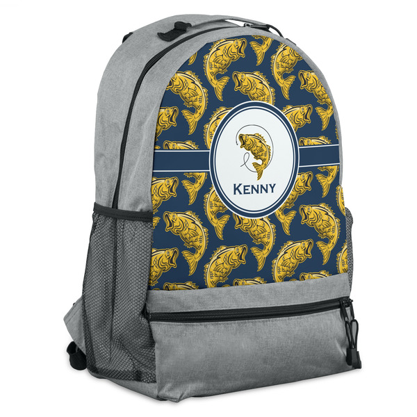 Custom Fish Backpack - Grey (Personalized)