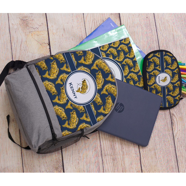 Fish Large Backpack - Gray - With Stuff