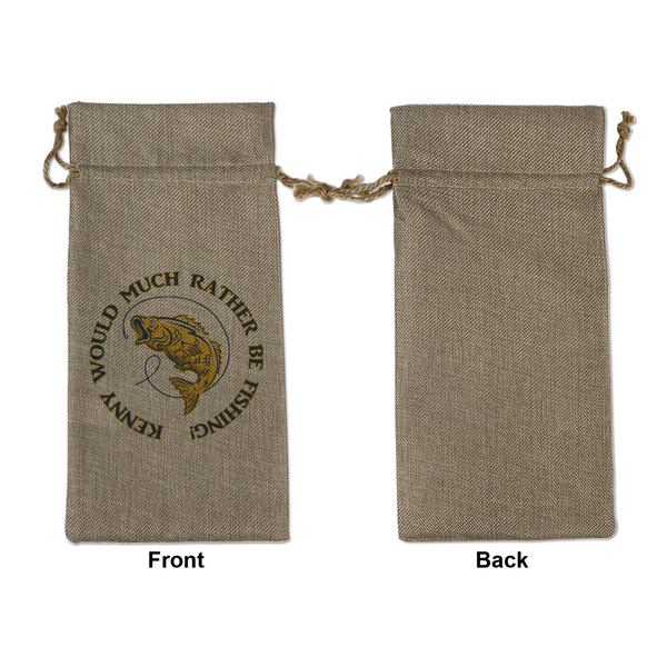 Fish Large Burlap Gift Bags - Front Approval