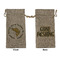 Fish Large Burlap Gift Bags - Front & Back