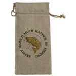 Fish Large Burlap Gift Bag - Front (Personalized)