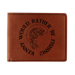 Fish Leatherette Bifold Wallet (Personalized)