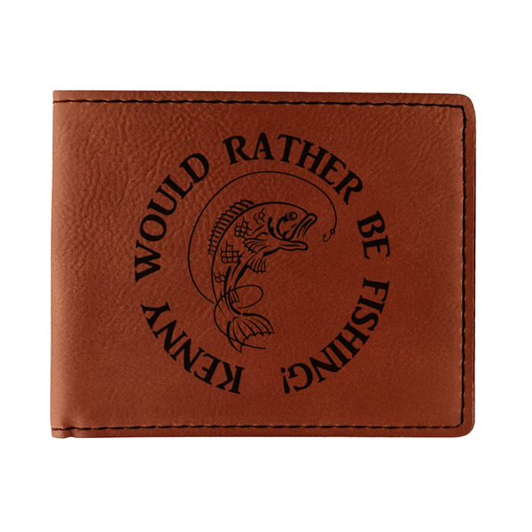 Custom Fish Leatherette Bifold Wallet - Single Sided (Personalized)