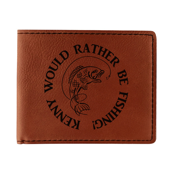 Custom Fish Leatherette Bifold Wallet (Personalized)