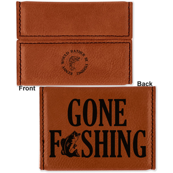 Fish Leather Business Card Holder - Front Back