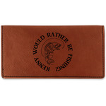 Fish Leatherette Checkbook Holder - Single Sided (Personalized)