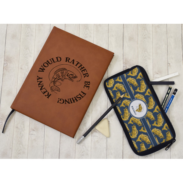 Fish Leather Sketchbook - Small - Single Sided - In Context