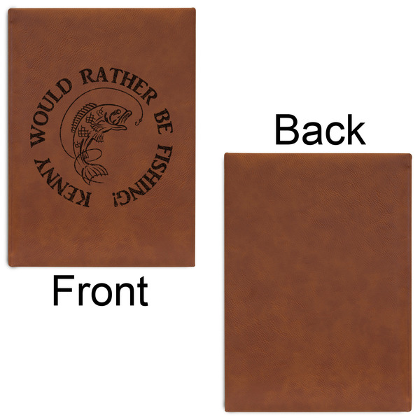 Fish Leatherette Journal - Large - Single Sided - Front & Back View