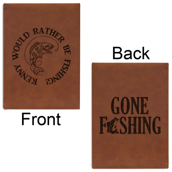 Fish Leatherette Journals - Large - Double Sided - Front & Back View