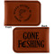 Fish Leatherette Magnetic Money Clip - Front and Back