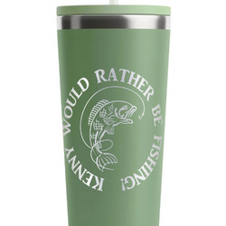 Fish RTIC Everyday Tumbler with Straw - 28oz - Light Green - Double-Sided (Personalized)