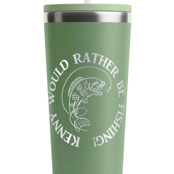 Fish Light Green RTIC Everyday Tumbler - 28 oz. - Close Up