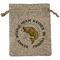 Fish Medium Burlap Gift Bag - Front (Personalized)