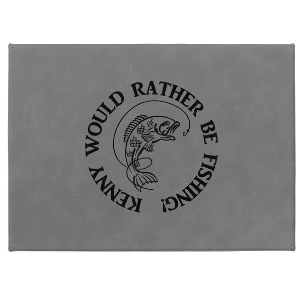 Fish Medium Gift Box with Engraved Leather Lid - Approval