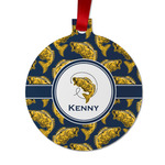 Fish Metal Ball Ornament - Double Sided w/ Name or Text