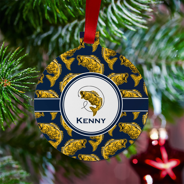 Fish Metal Ball Ornament - Lifestyle