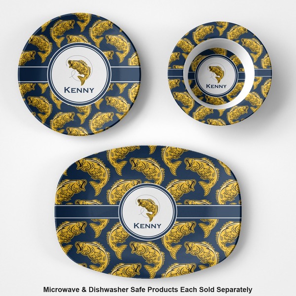 Fish Microwave & Dishwasher Safe CP Plastic Dishware - Group