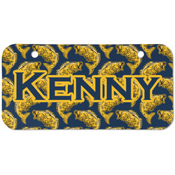 Fish Mini/Bicycle License Plate (2 Holes) (Personalized)