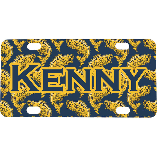 Custom Fish Mini / Bicycle License Plate (4 Holes) (Personalized)
