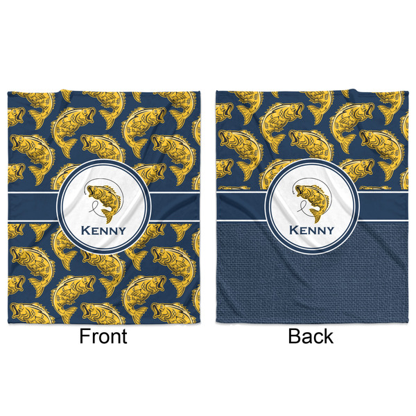 Fish Minky Blanket - 50"x60" - Double Sided - Front & Back