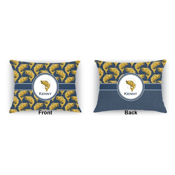Fish  Outdoor Rectangular Throw Pillow (Front and Back)