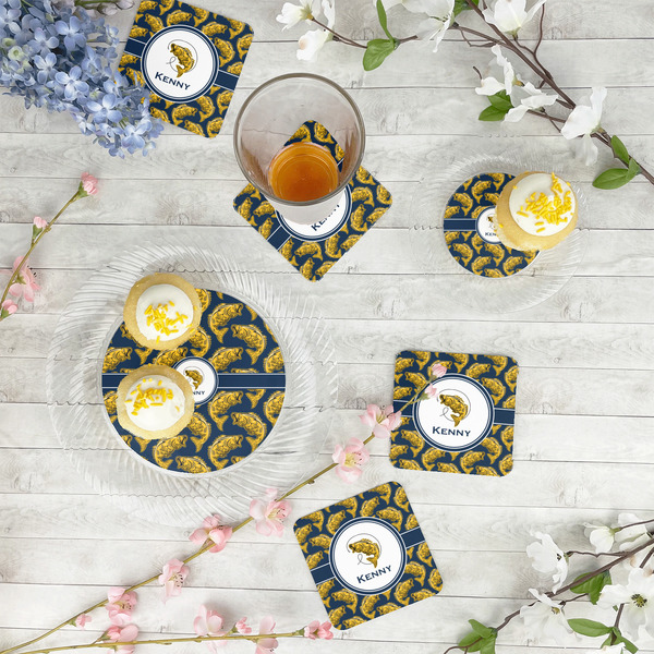 Fish Paper Coasters - In Context