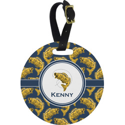 Fish Plastic Luggage Tag - Round (Personalized)