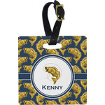 Fish Plastic Luggage Tag - Square w/ Name or Text