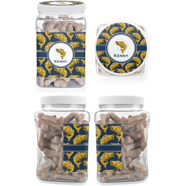 Fish Pet Treat Jar - Multiple Angles