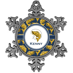 Fish Vintage Snowflake Ornament (Personalized)