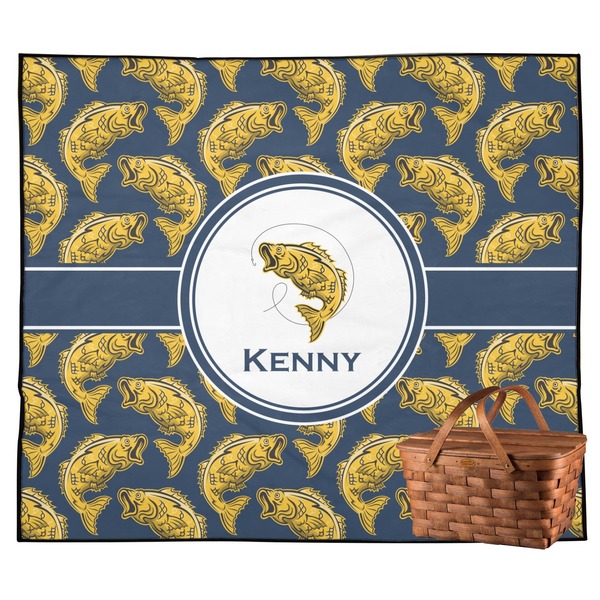 Custom Fish Outdoor Picnic Blanket (Personalized)