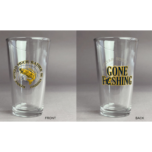 Fish Pint Glass - Two Content - Approval