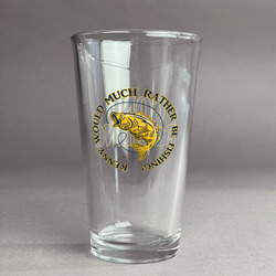 Fish Pint Glass - Full Color Logo (Personalized)