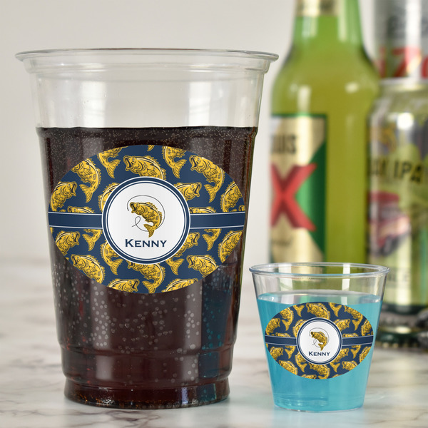 Fish Plastic Shot Glasses - In Context